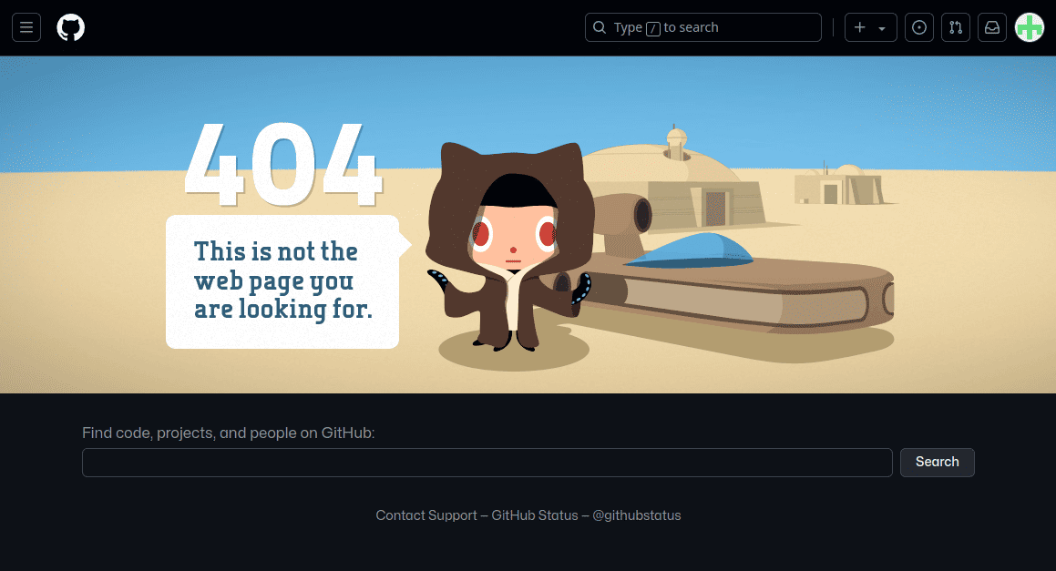 GitHub 404